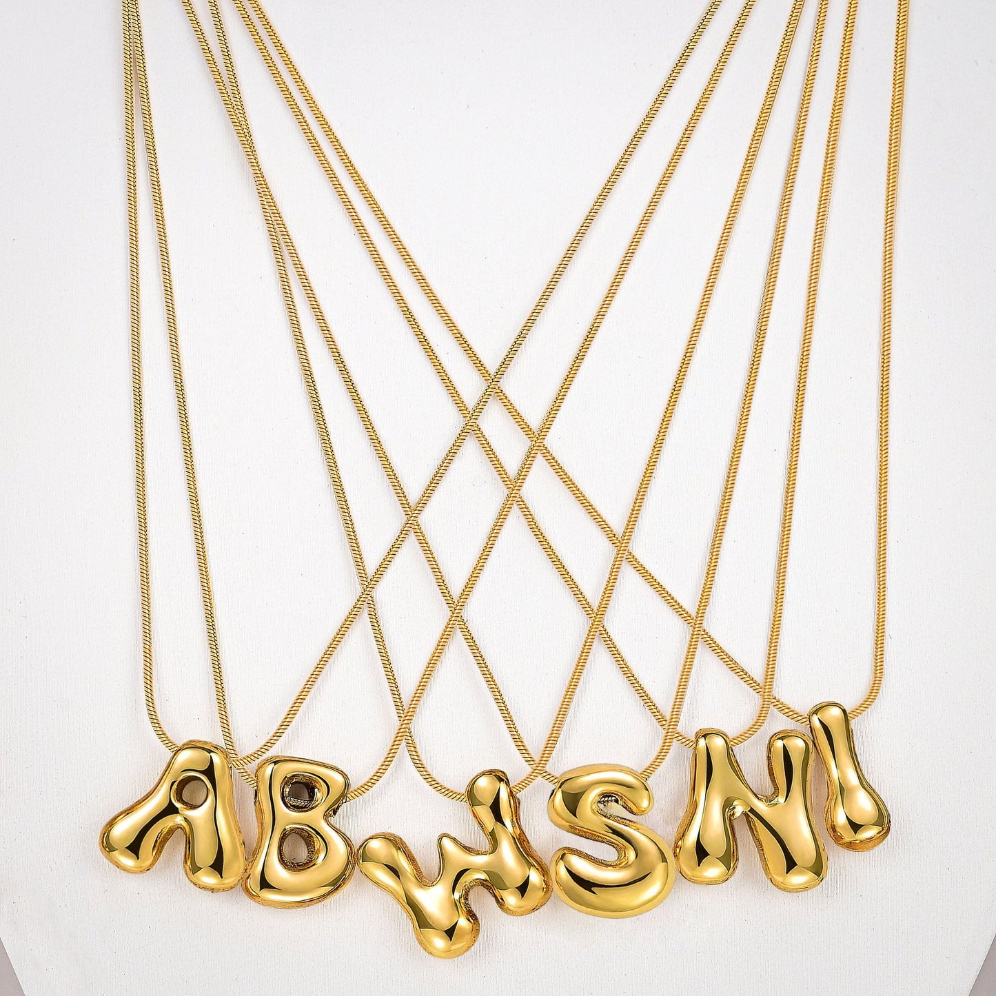 LuxLetters™ Bubble Initial Necklace