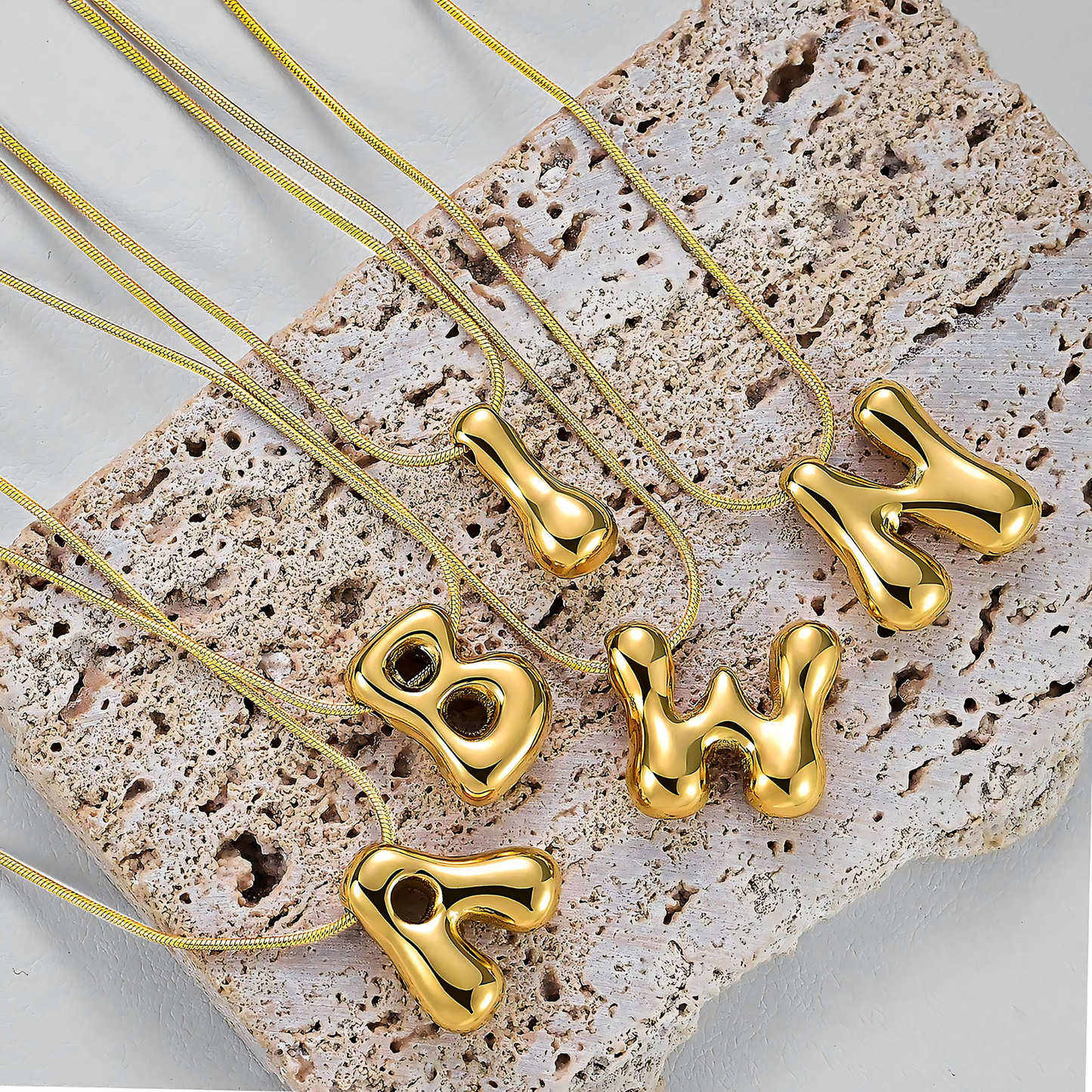 LuxLetters™ Bubble Initial Necklace